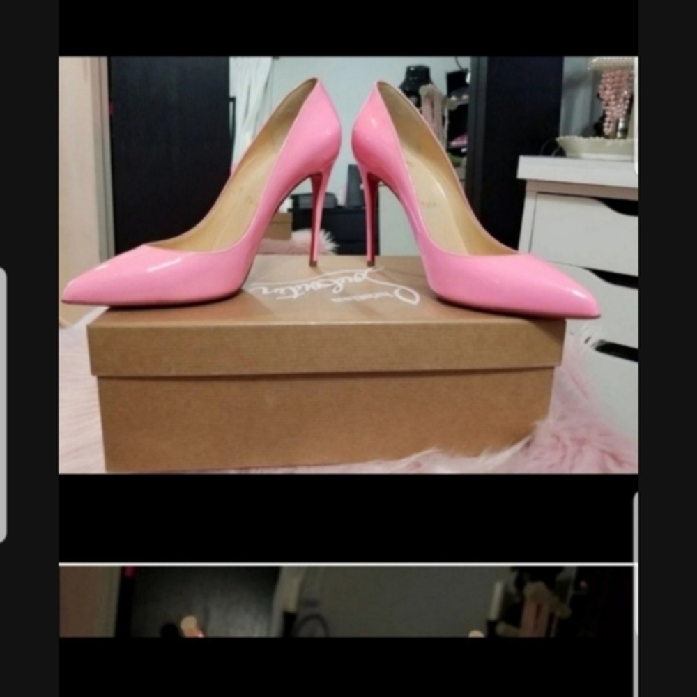 💜BEAUTIFUL!💜 CHRISTIAN  LOUBOUTIN  PINK HEELS 37 1/2